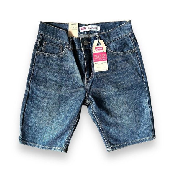 Levi's Other - NWT Levi's 502 Regular Taper Blue Denim Jean Shorts Medium Wash Boys Size 14